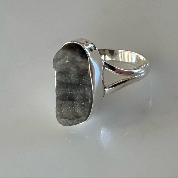 NWOT Sundance Fairy Dust Ring Desert Rose Druzy Sterling Silver